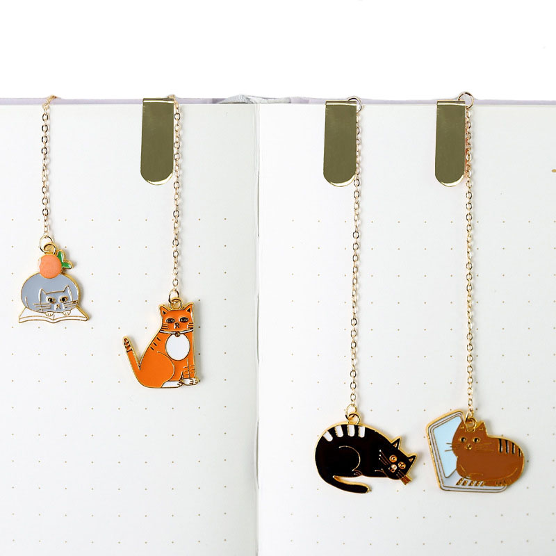 Quality supplier stocked cute custom enamel metal bookmark