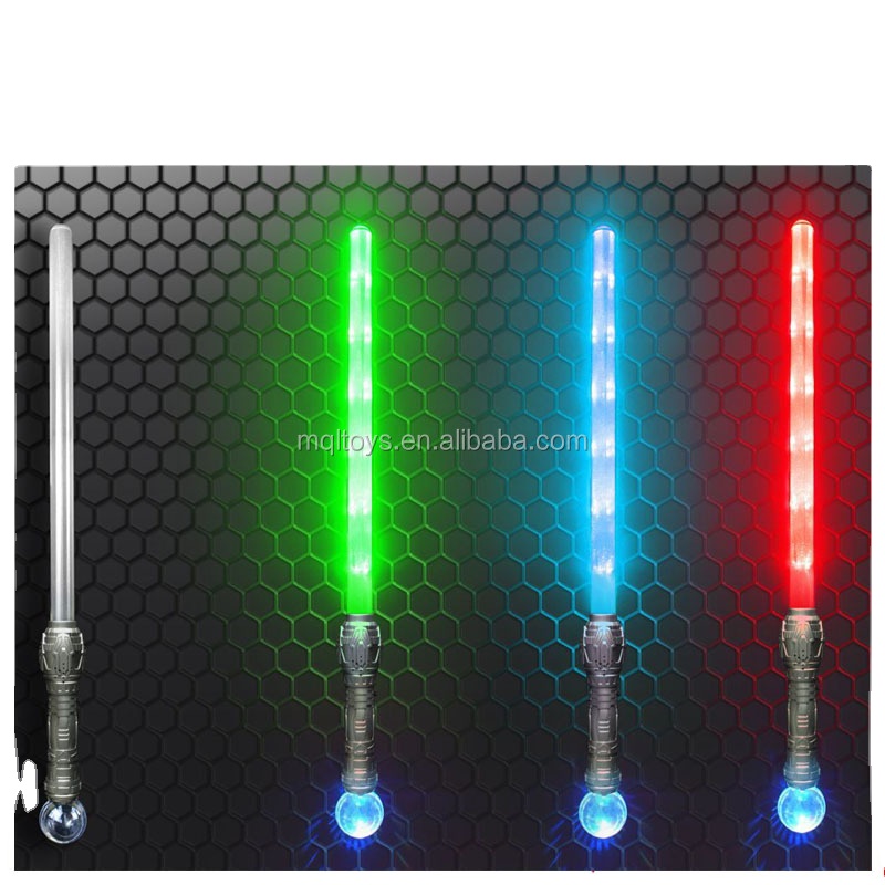 Party favor flashing toy plastic sword light up with prism ball