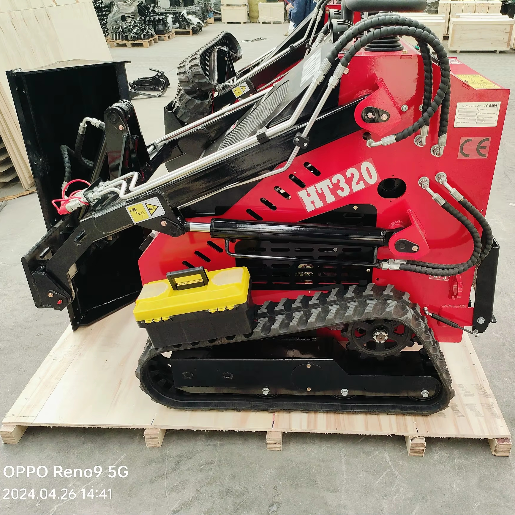 Chinese track crawler skid steer loader track loaders with Snow thrower