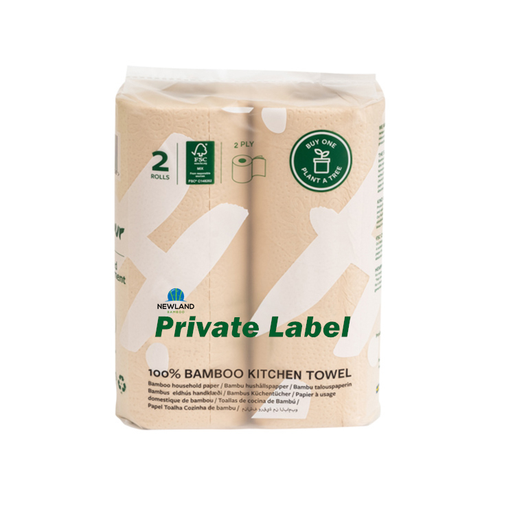 2 ply Bamboo kitchen Paper Kitchen tissue Kitchen Paper Towel