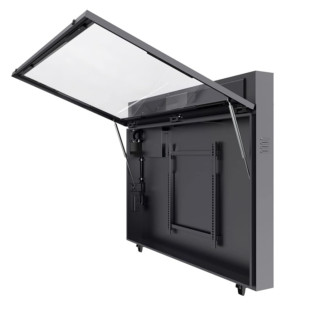 Custom Outdoor Tv Enclosure Digital Signage Casing Wall Mounting LCD Hard Cover Carbon Steel Weatherproof Protection