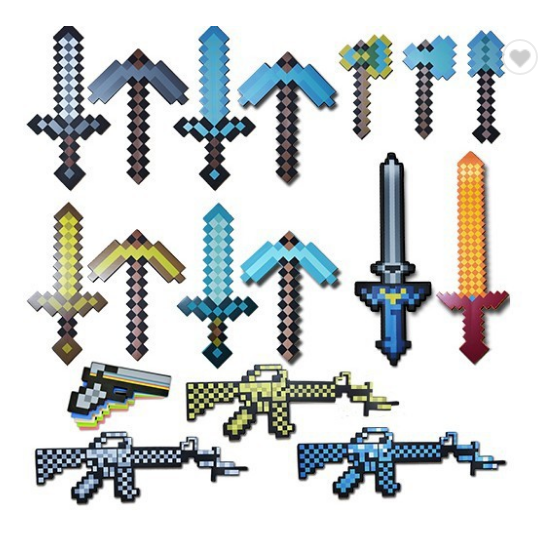 Minecraft-Toy Swords Кирка My World, Пенный меч, Мозаичный меч, Анимационный реквизит