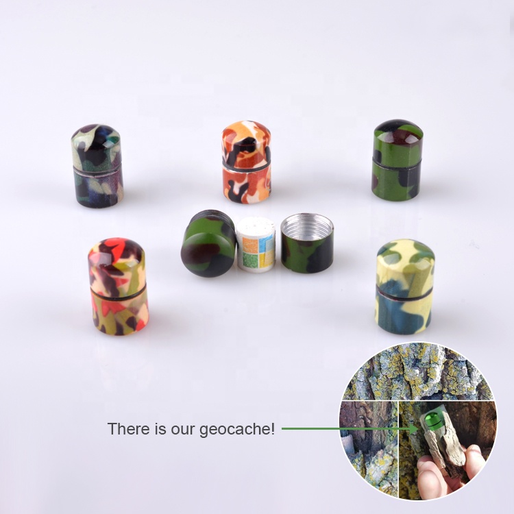 Камуфляжные цветные водонепроницаемые магнитные контейнеры Naco Geocaching Cache Bison Case