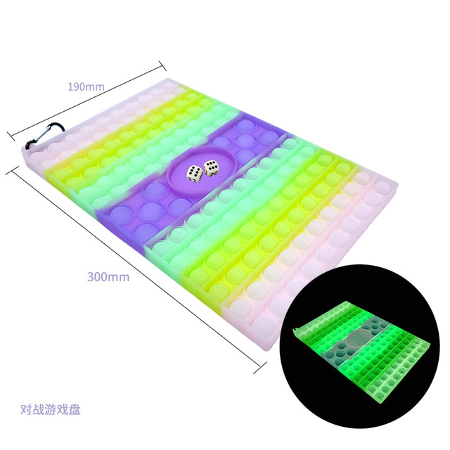 New 32cm Popper Silicone Chess Push Bubble Chessboard Toys Pop Sensory Kids Pop Toy Game Checkerboard Fidget toy