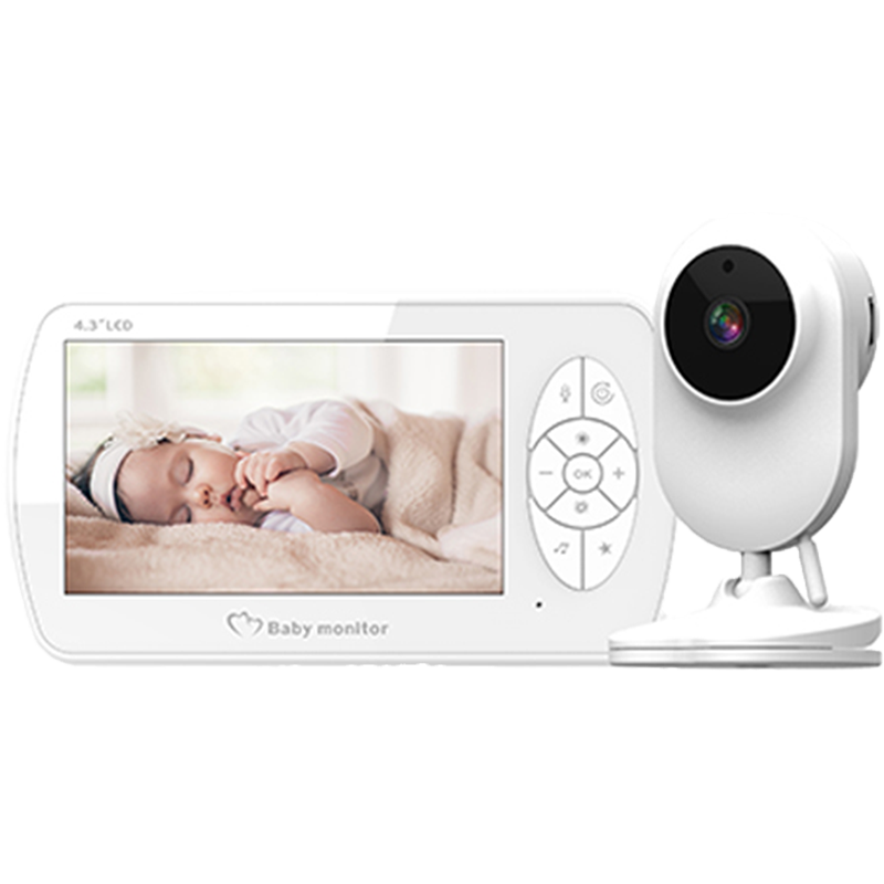 4.3 Inch LCD Screen Display 1080P HD With APP Night Vision Infrared Light Heart Shape Infant Video WiFi Camera Baby Monitor