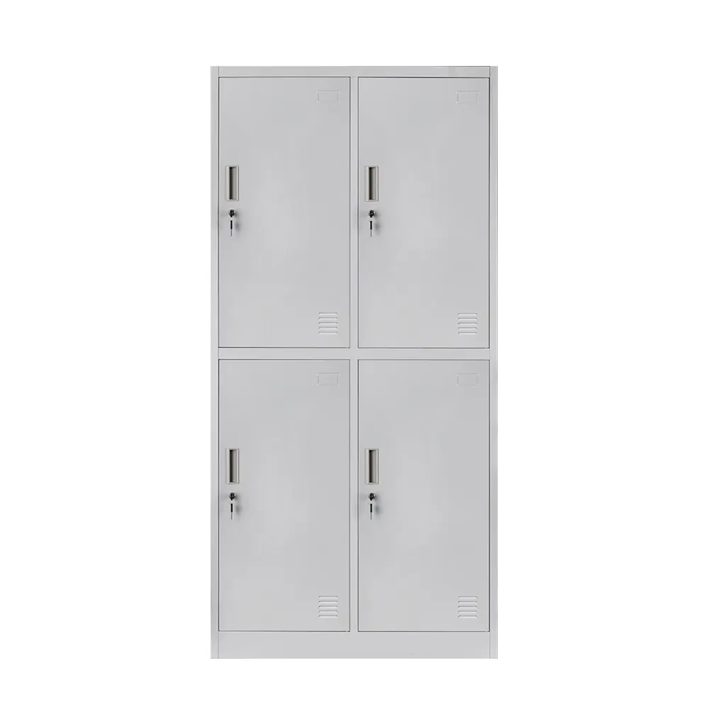 Hot sale 4 door metal filing cabinet steel gym locker storage wardrobe for school staff worker bathroom