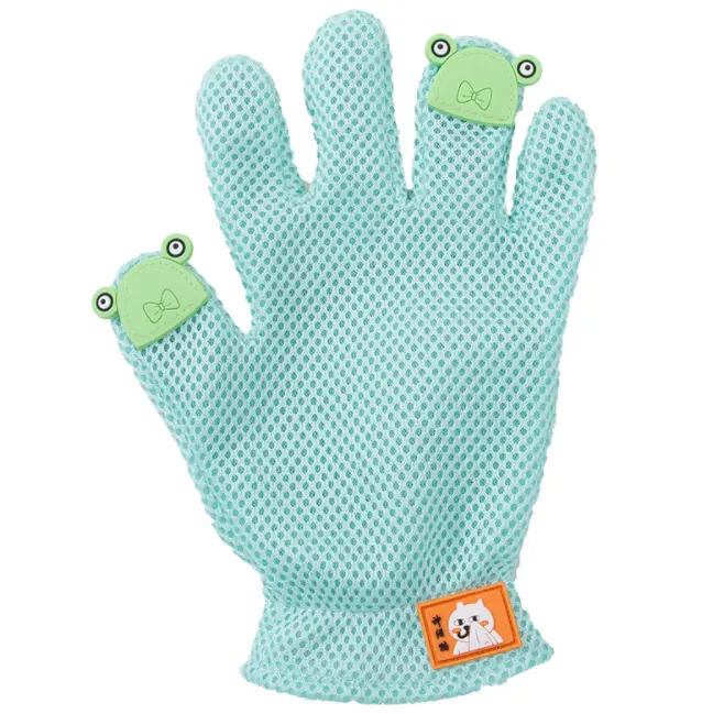 Pet Glove Kit Bath Towel Dog Grooming Silicone Shaped Poo Bags With Tie Handles