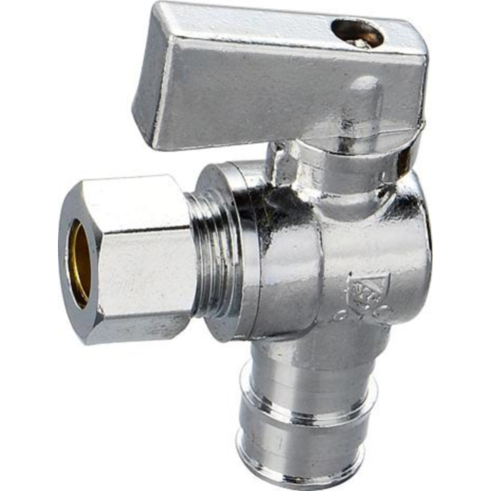 Латунного углового клапана 1/2 "F1960 PEX х 3/8" OD Q-TURN угол остановкой