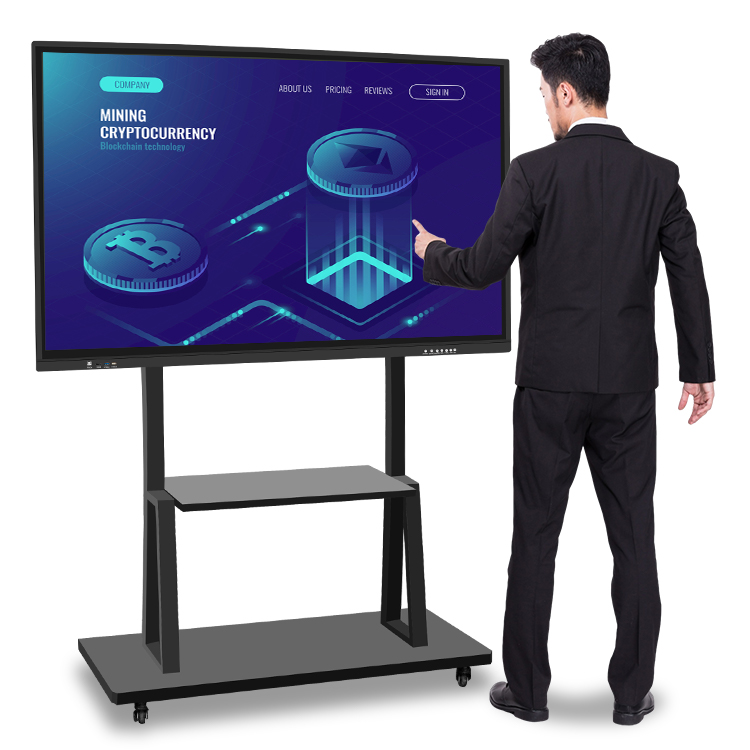 86 дюймов оптический ЖК дисплей Smart интерактивная доска с подставкой для школы