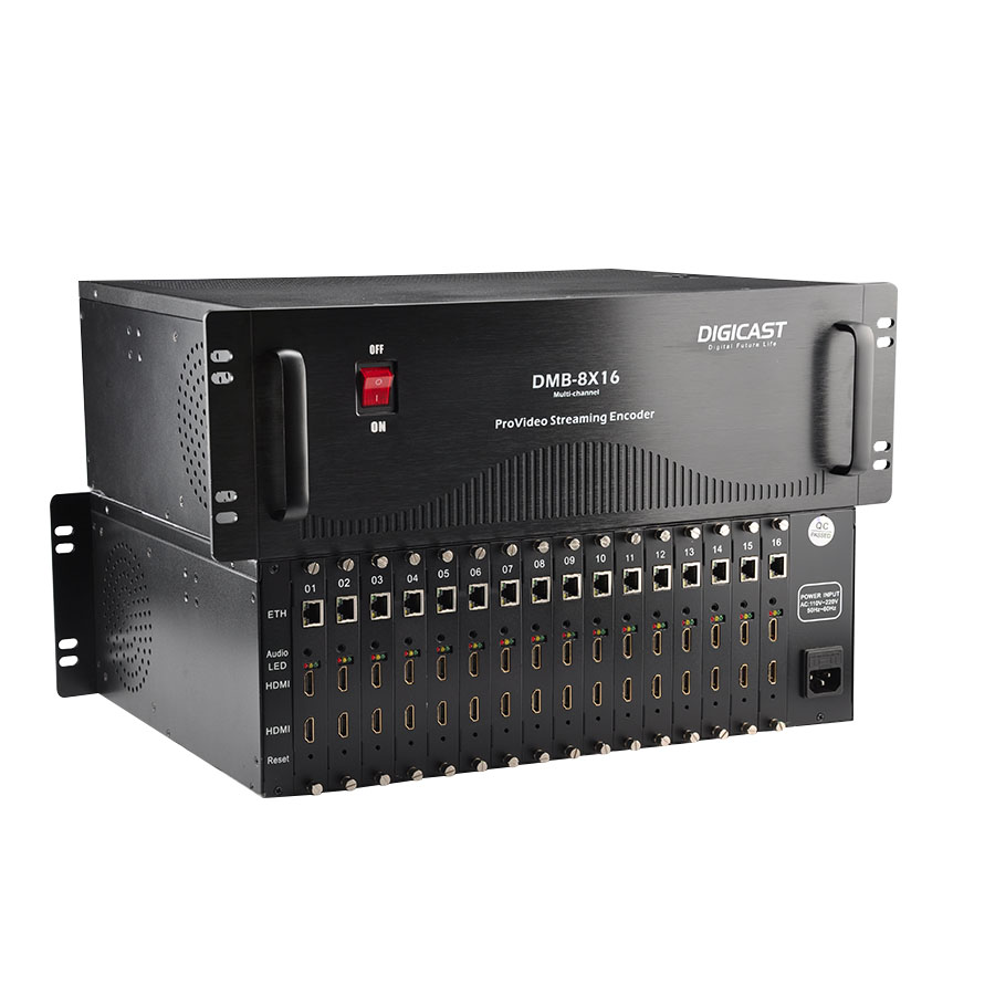 DMB-8916 класса OTT потоковый сервер Digicast H265 HEVC H264 16 канальный кодер IPTV отеля для потоковый сервер