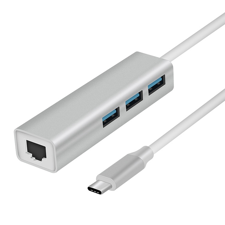 Кабель с разъемами типа C и USB 3,1 концентратор сетевой TPL1723-3U сетевой кабель удлинитель 1000 Мбит/с Ethernet сетевой адаптер 1,25 м USB hub