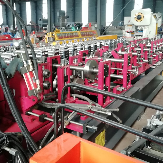 80-300 interchanged steel frame purlin roll forming machine