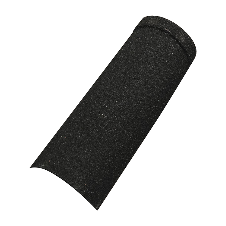 Circular Hip black stone coated zinc steel roofing sheets roof tiles