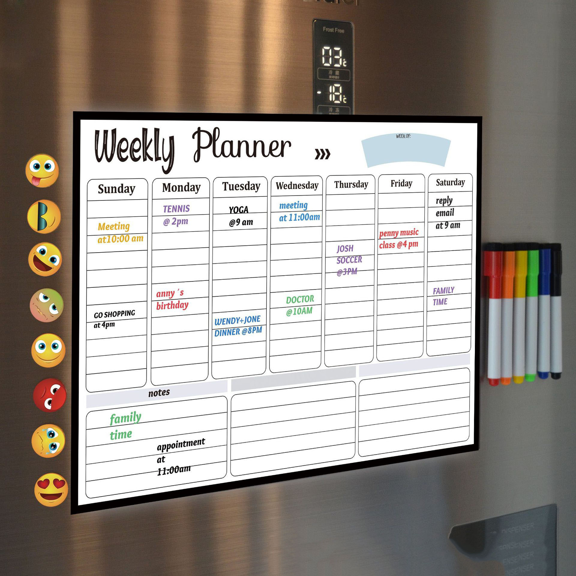 OUV Magnetic dry erase planner fridge magnets magnetic weekly monthly planner magnetic calendar board