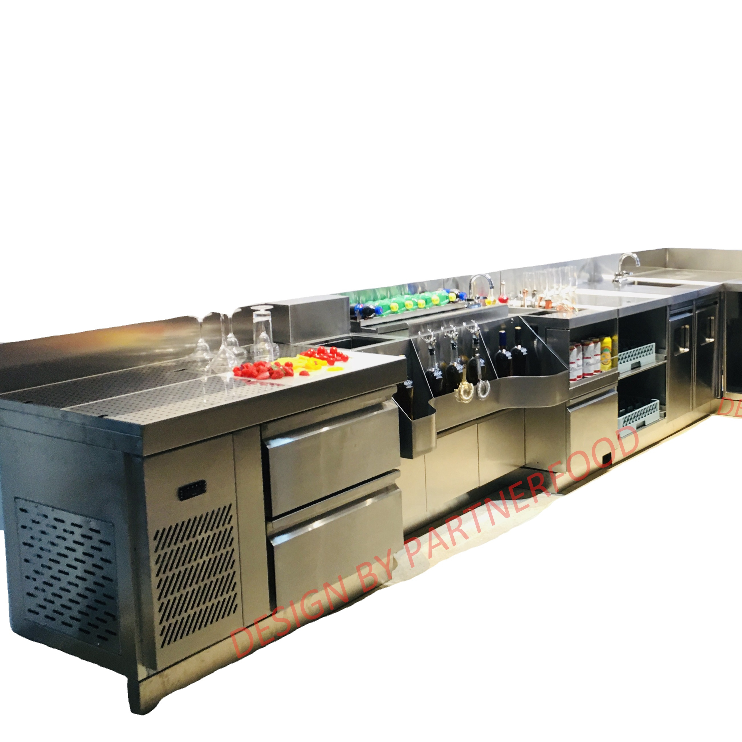 Bar Equipment Stainless Steel Ice Chest Cocktail Design for Pub/bar/hotel/restaurant