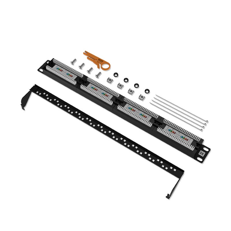 Высококачественная заводская цена Cat6 1u Rj45 48 портов Cat5e патч-панель