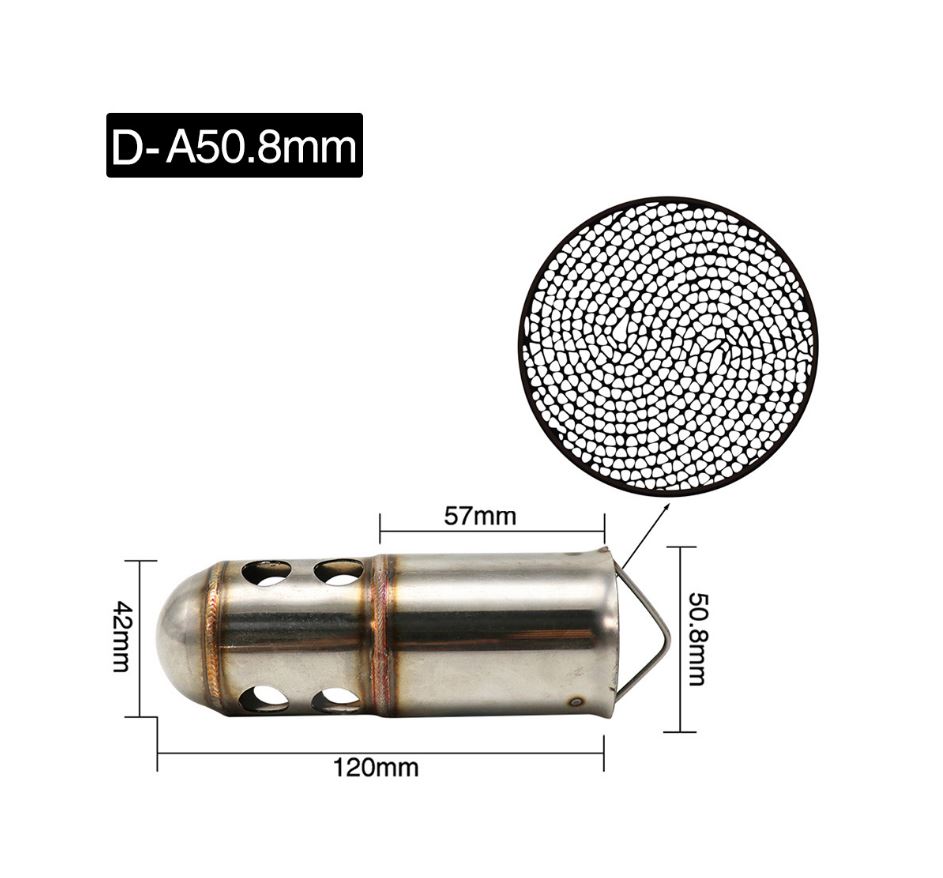 Motorcycle refitted general exhaust pipe silencing plug back pressure plug catalyst muffler 51mm 60mm large displacement