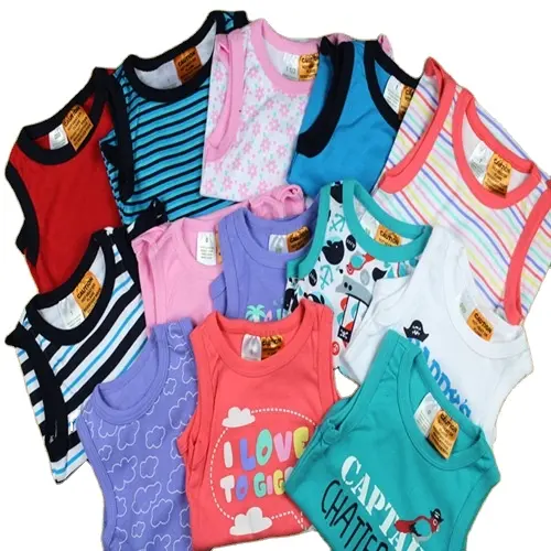 Bangladesh overruns supplier Overruns surplus wholesale Apparel Sleeveless Baby Boys Girls Infant Rompers Baby Triangle Clothes