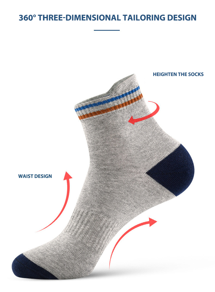 Free Sample Sweat-Absorbent Breathable Mens Custom Men Ankle Athletic Socks For Men