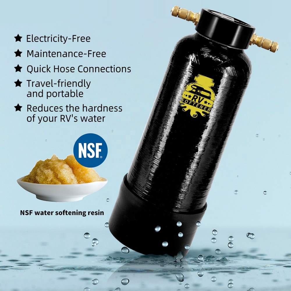 Water Softener Filter Home Use Hard water softerning Mobile RV Soften Portable Convenient Water Softener for RVs Trailers Boat