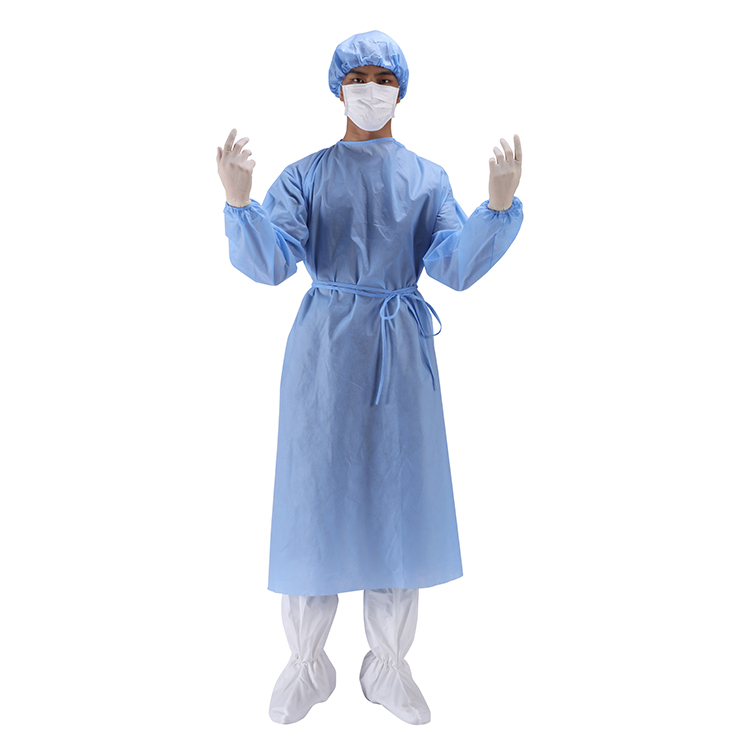 Safety Personal Waterproof Medical Isolation Antibacterial Disposable Coverall For Hospital