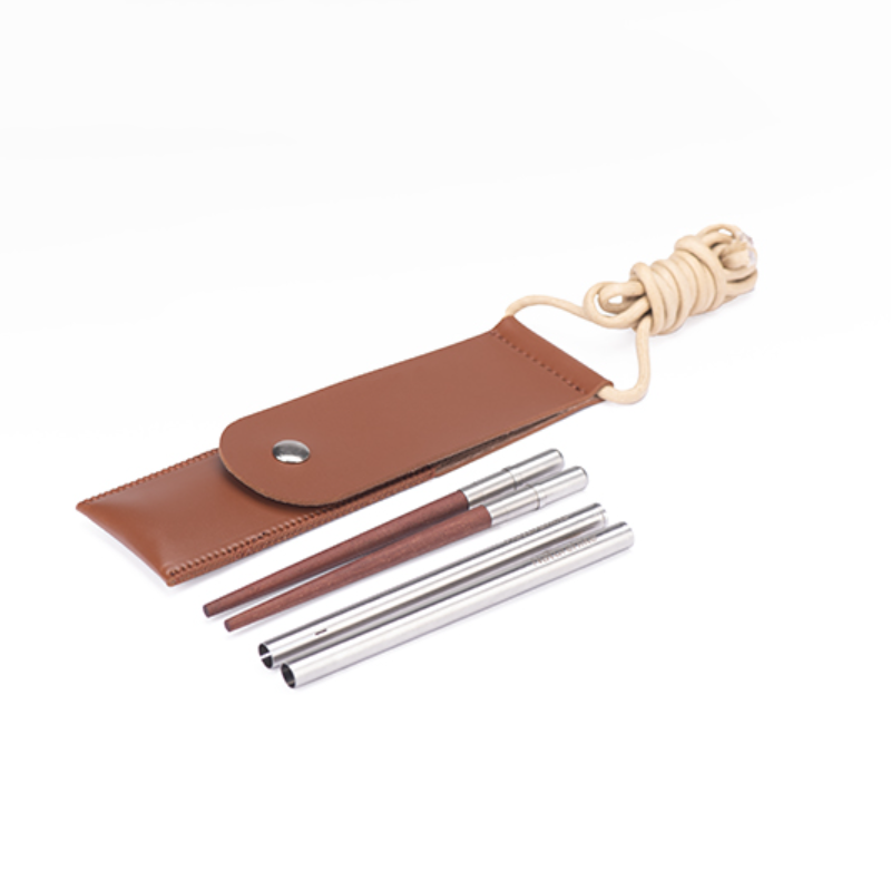 Portable Cutlery Set Chopsticks Case Hanging Chopsticks Organizer PU Leather Flatware Protector