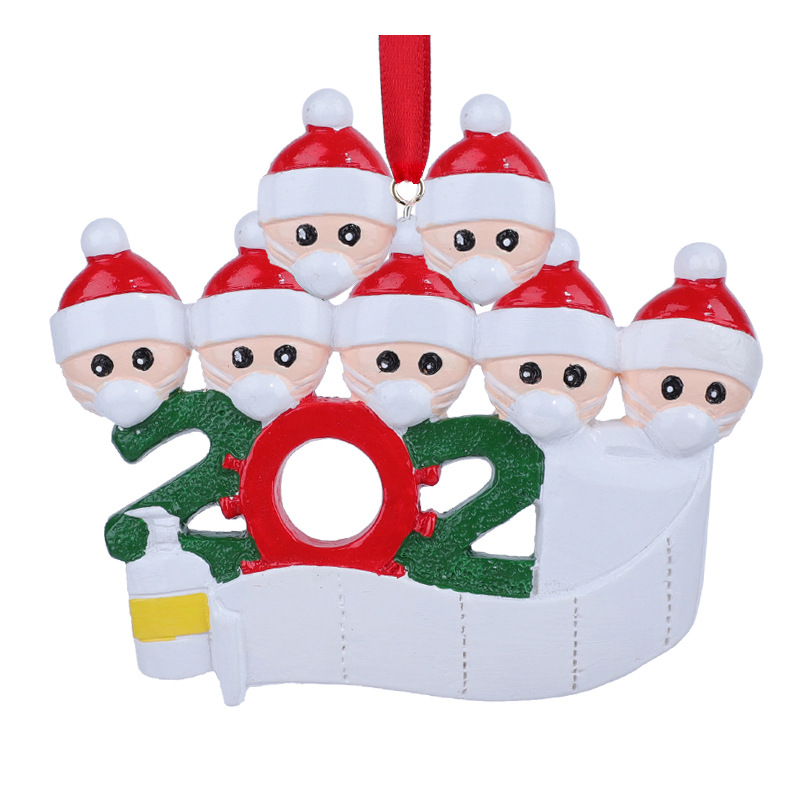 Смола DIY украшения Рождество Kriss Kringle дерево кулон сувенир подарок семья повесить на рождественскую елку для праздника деко