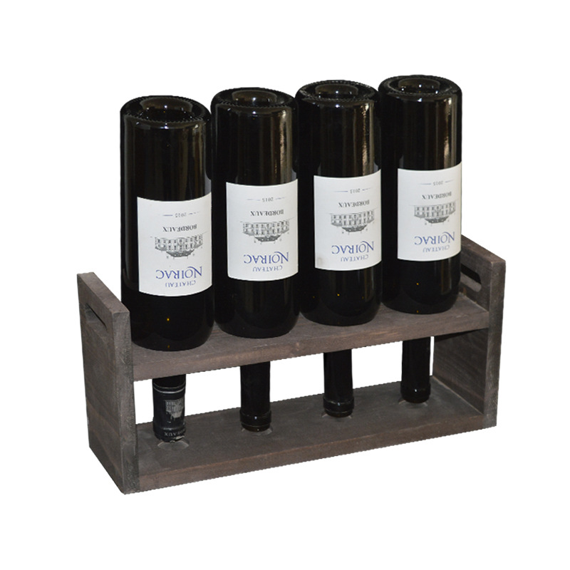 Simple household storage wine display wooden rack