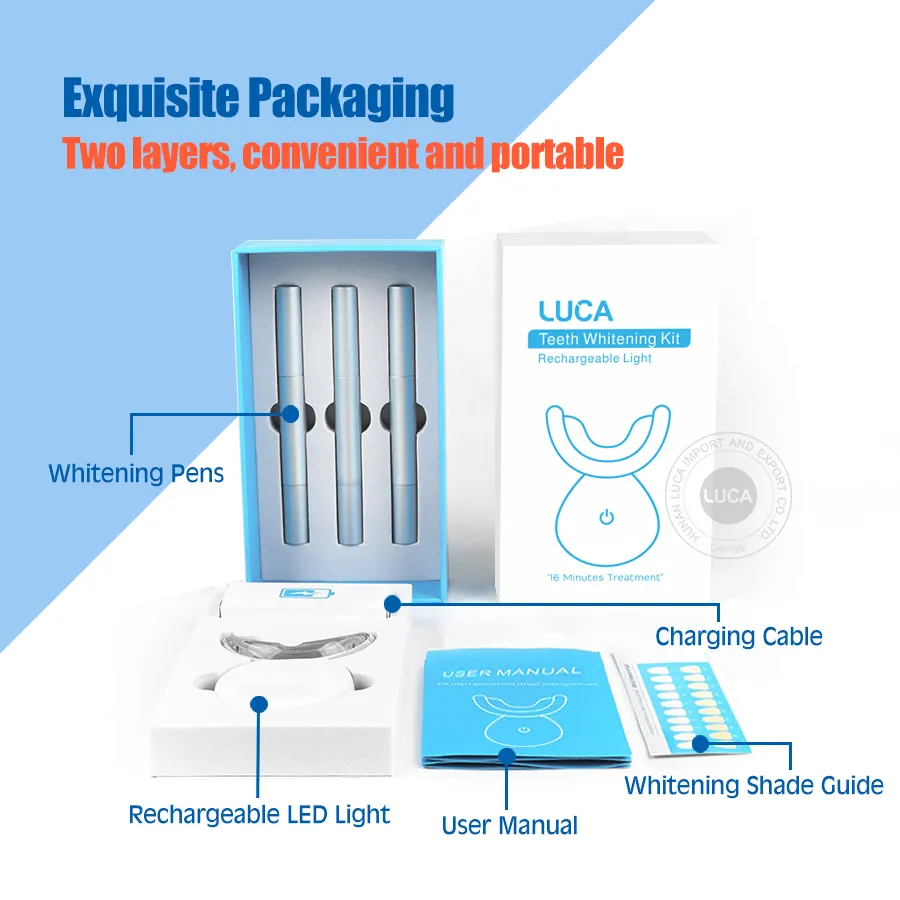 Teeth Whitening Kits Private Logo Rechargeable Teeth Whitening Light Kit For Clinic For Home Use CE Approved