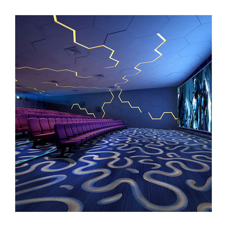 Solid Color Printed Wall Room Cinema Fire-resistant Hotel Carpet To Wall Carpet