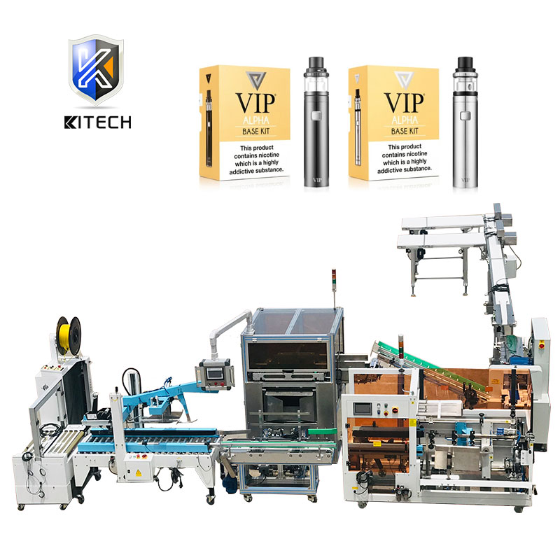 Multi-function horizontal electronic cigarette bag in box cartoning machine Automatic Complete Packaging Line