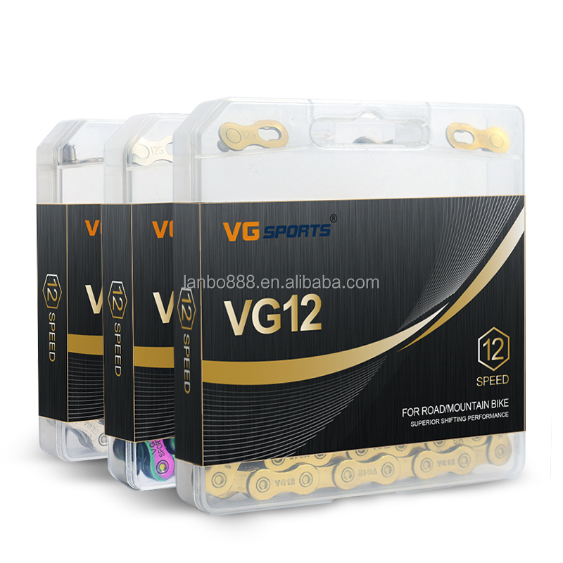 VG Sports Ultralight 12 Speed Bicycle Chain Bike Chain 126Links Silver Mountain MTB Road Bike Chains