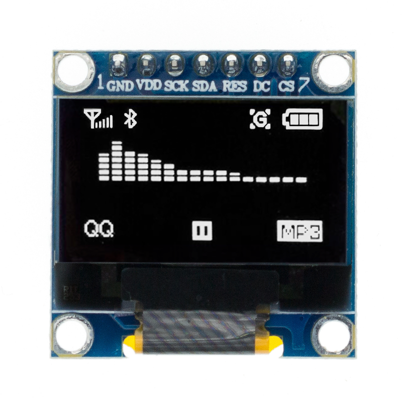 Органический светодиодный ЖК-дисплей 0,96 дюйма, OLED, SPI, белый, 0,96 дюйма, 7pin, 128X64, для ARDUINO