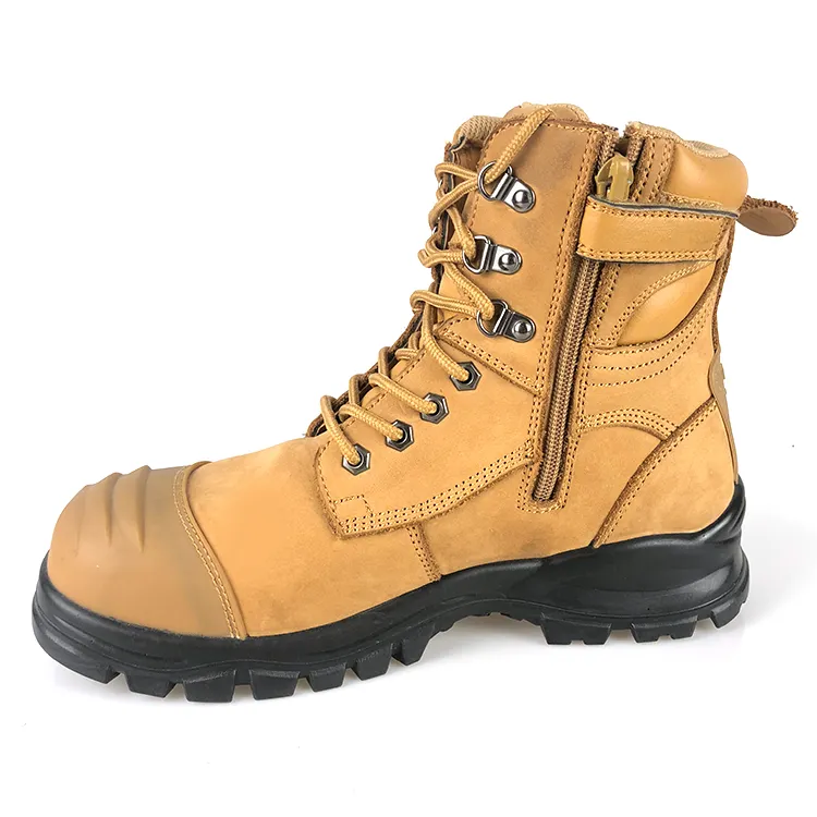 European High Quality Brand Top Layer Nubuck Leather Men Steel Toe Cap S1 S2 S3 Safety Shoes