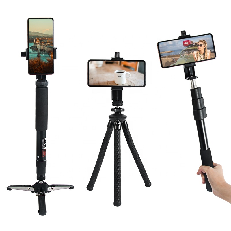 BEXIN 360 зажим для мобильного телефона вращение на 360 градусов вращающийся зажим для телефона Кронштейн для мобильного телефона мини штатив крепление для селфи палка