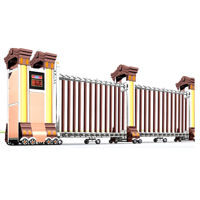 Heavy Duty Aluminum Alloy Electric Folding sliding Gates Security Access
