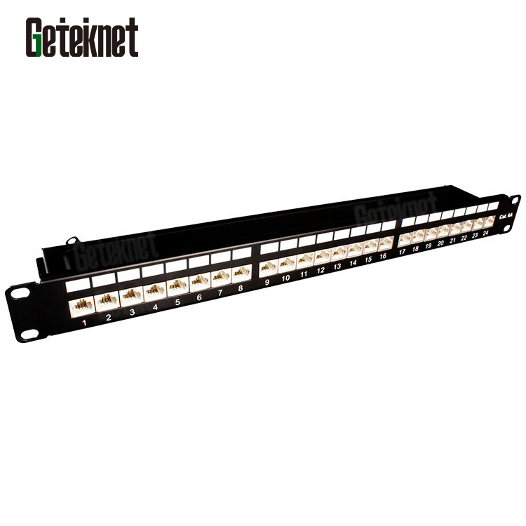 Cat6a FTP, патч-ранель 24 порта 1u 19 дюймов использования в стоечных и шкафчики для хранения с земной электрод
