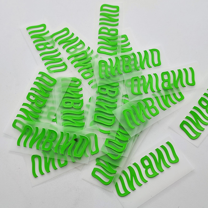 2025 New Trend Double Color 3D Iron Mark Sticker for logo Iron on Logo with High Quality