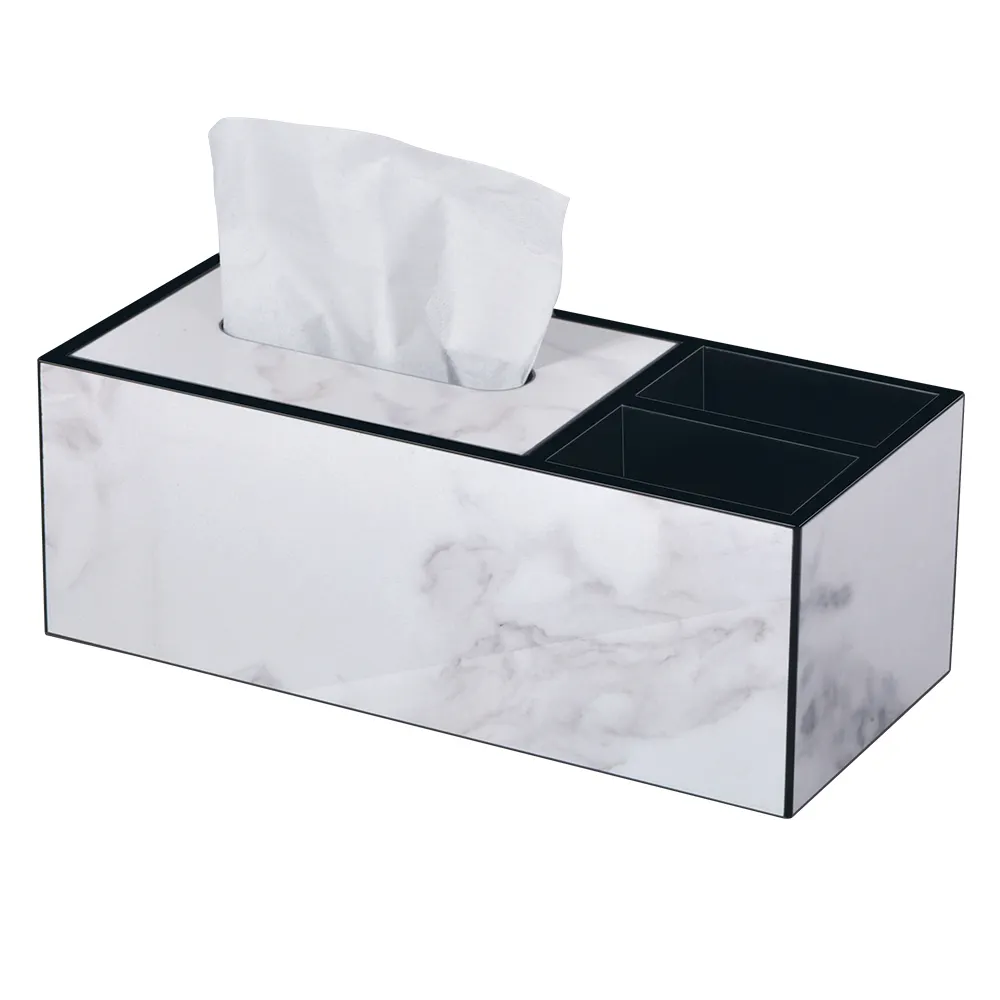 Marble Texture Wood Tissue Box For Sale