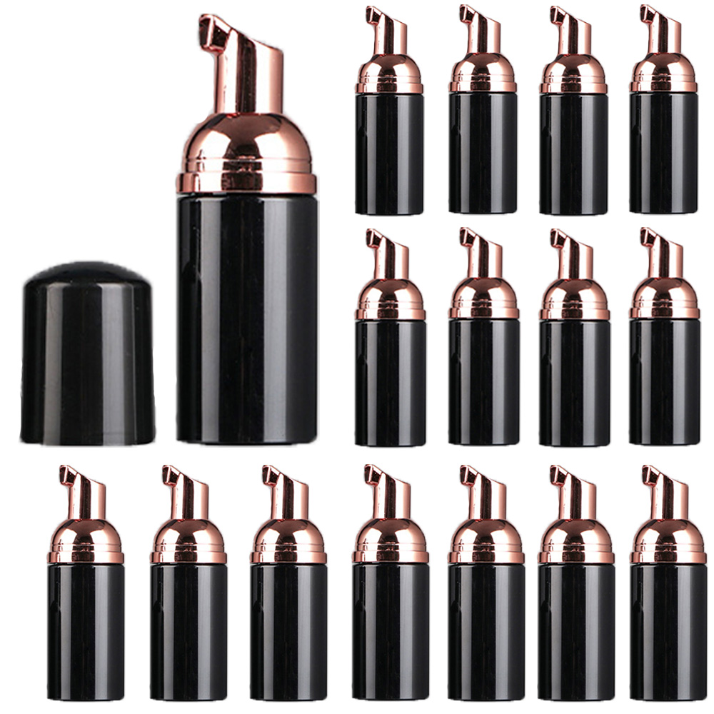 Hot Stamping Black Frost 30ml Plastic Shampoo Bottle For Eye Cream 60ml 100ml Cosmetic Skin Care Lash Foam Bottle