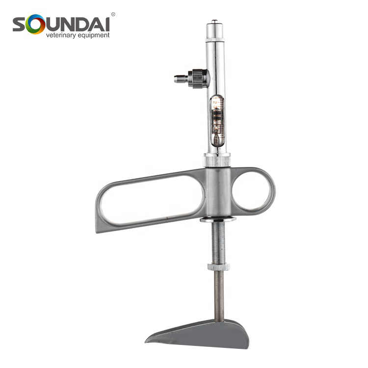 Veterinaria de doble canon ajustable en jeringa Континуа geringas desechables ветераны