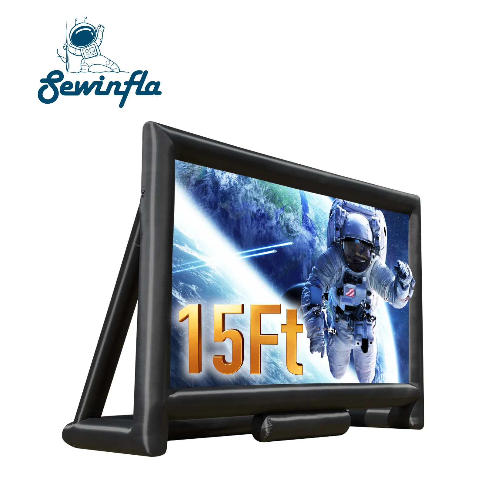 Надувной экран Sewinfla 15 футов, задняя проекция, киноэкран