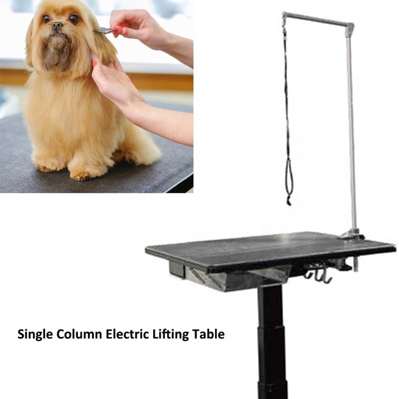 Shower arm adjustable pet dog folable and lifting aluminum plastic large pet grooming table adjustable