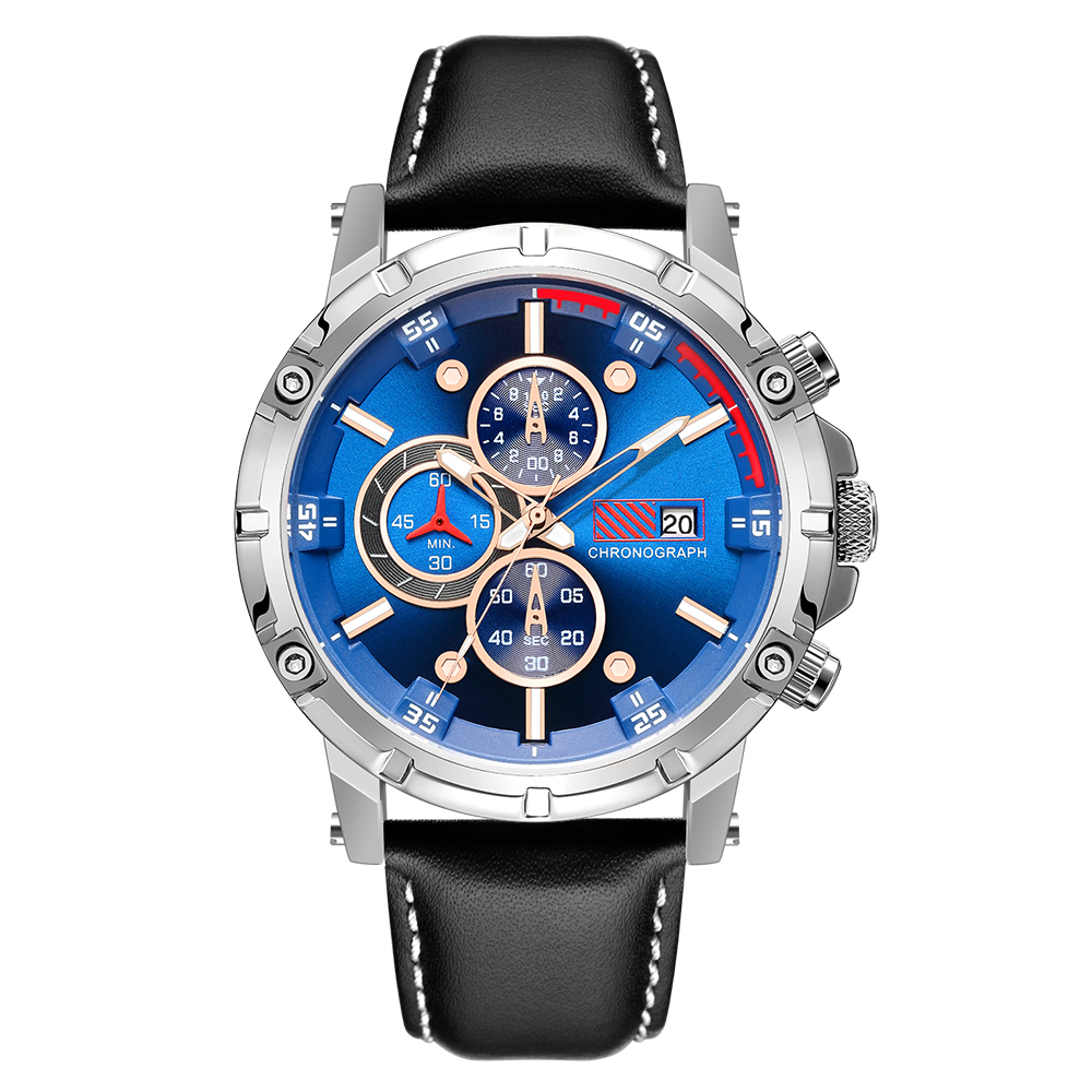 Three Eyes Luxury Men Wrist Quartz Watches