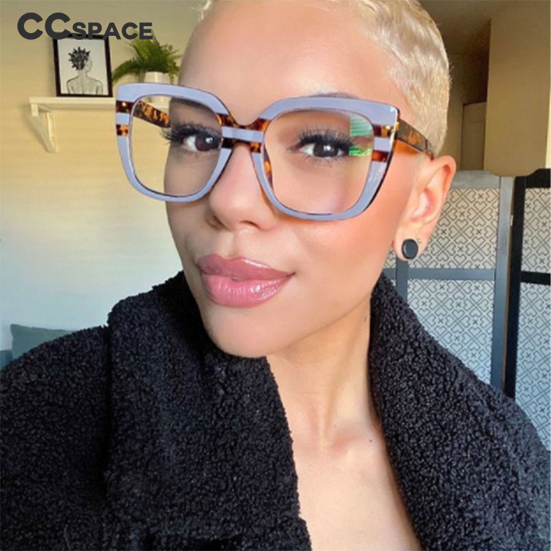 Anti-blue light Custom Made Plastic Thick Square Tortoise Eye Glasses Custom Optical Frame 45759S