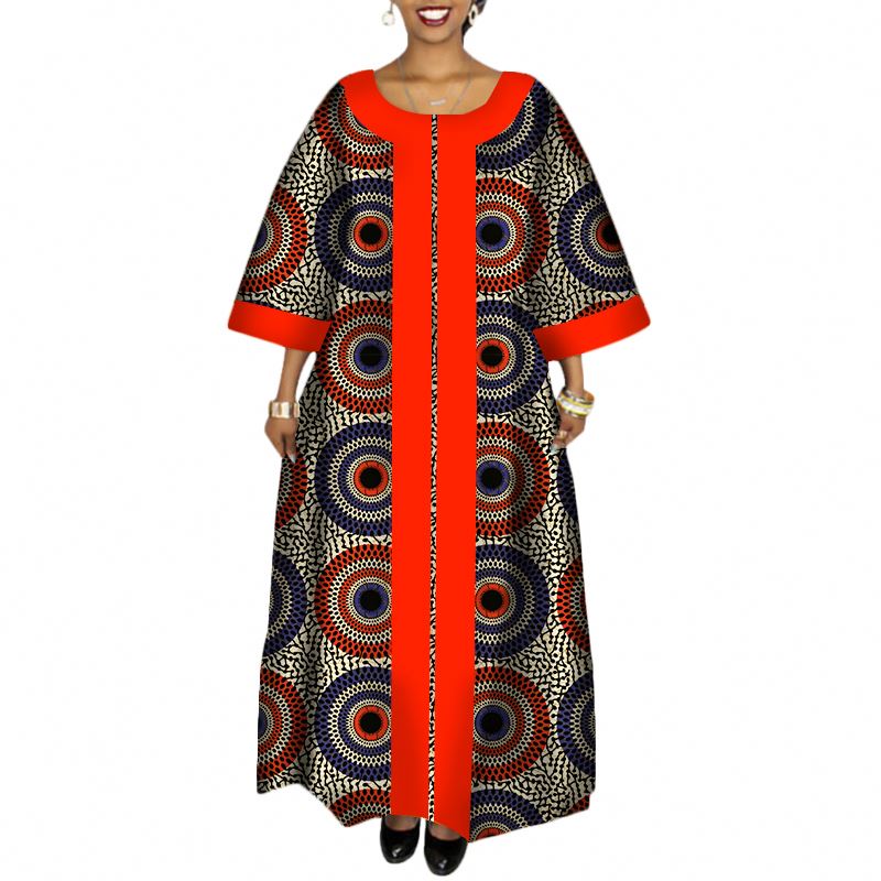 African Dresses for Women Plus Size Fashion Design New African Bazin Casual Long Dress Africa Traditional Clothing