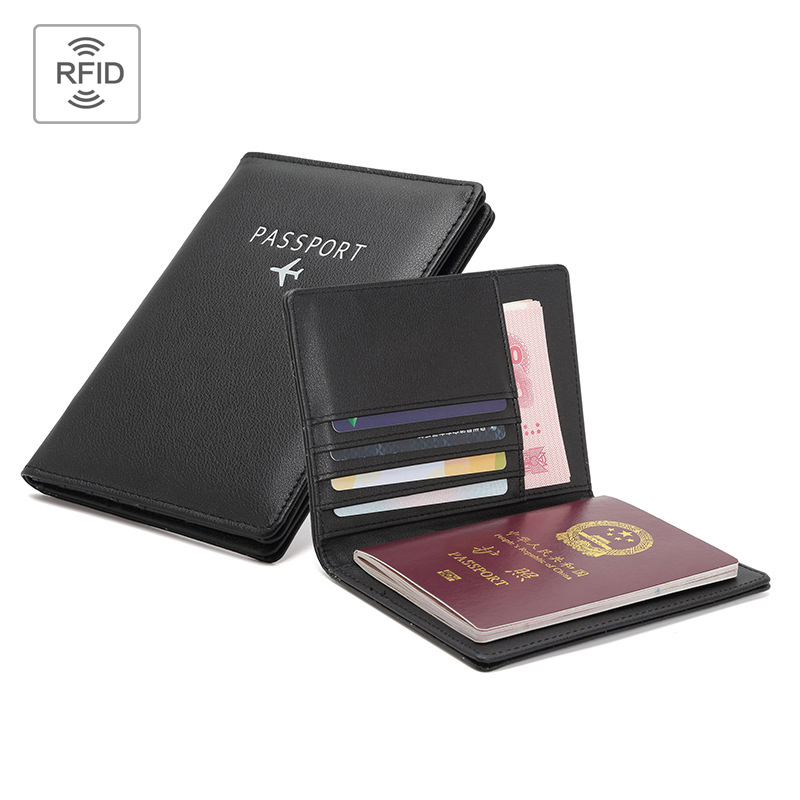 Кожаный держатель с блокировкой RFID, Женская Обложка для паспорта, чехол, кошелек, Мужской Дорожный органайзер для документов
