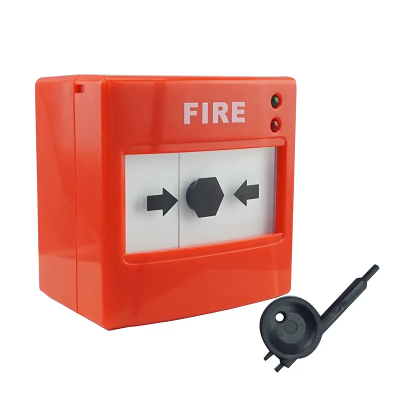 SMQT fire alarm resettable manual call point emergency button without glass