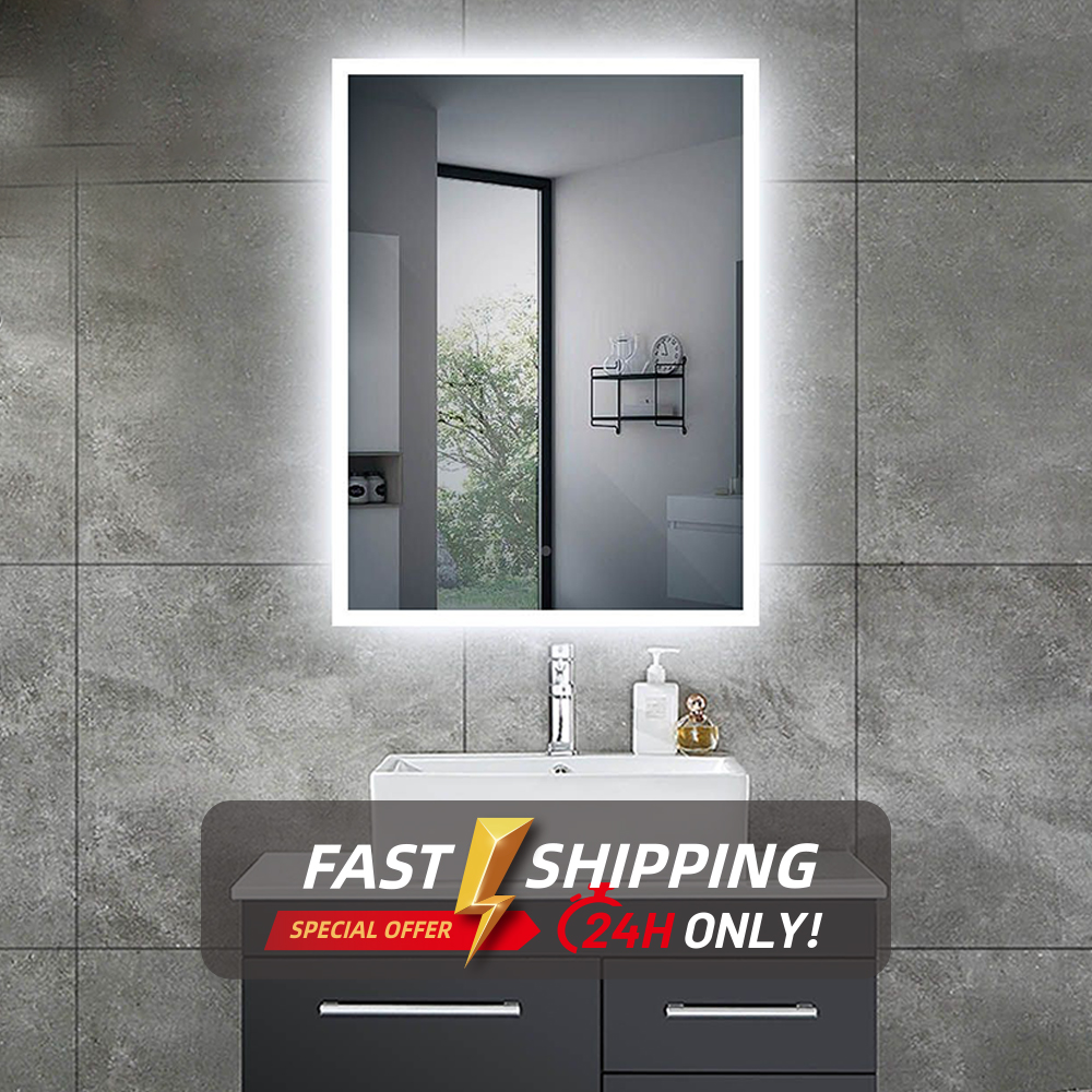 Hotel bathroom vanity sets LED lighting bath mirror cabinets