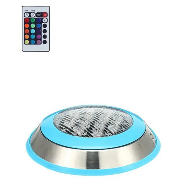 Stainless Steel 12W RGB IR Remote Control IP68 12V LED Swimming Pool Underwater Light